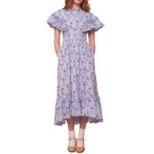 Floral Ruffle Sleeve Dress